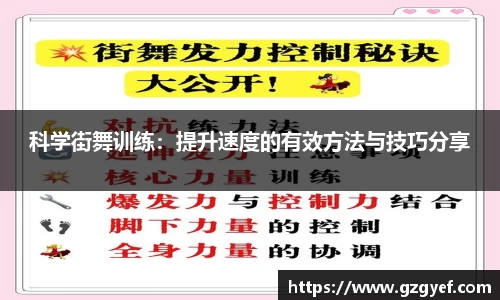 科学街舞训练：提升速度的有效方法与技巧分享