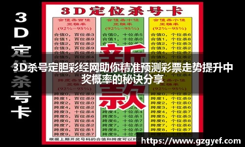 3D杀号定胆彩经网助你精准预测彩票走势提升中奖概率的秘诀分享